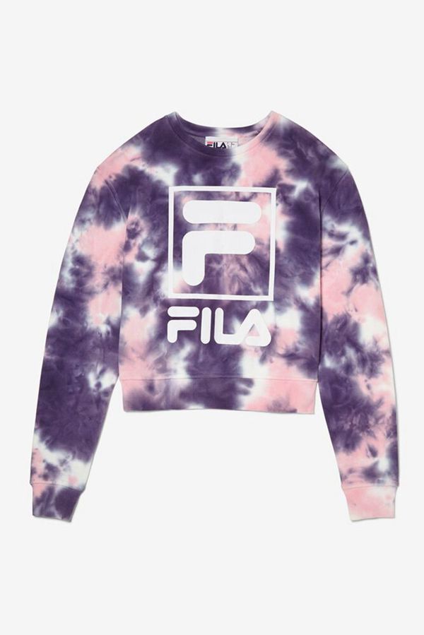 Sudaderas Fila Mujer Moradas / Rosas - Ashley Tie Dye Crewneck - España 746125IXS